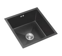 Petit évier de cuisine en acier inoxydable - Évier d'extérieur à cuve unique avec ensemble complet d'accessoires - Design gris argenté pour espaces compacts