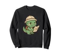 Petit Explorateur de Raptors. Jolie Aventure avec Un Dinosaure Kawaii Sweatshirt