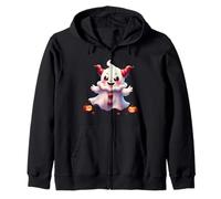 Petit fantôme Halloween Clown maléfique Style Kawaii Sweat à Capuche