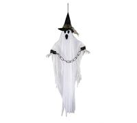 Petit Fantôme Lumineux Enchaîné à Suspendre - PTIT CLOWN - 22951 - Décoration Halloween - 80 cm