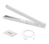 Petit fer plat pour cheveux courts - Fer à friser sans fil | Charge USB 2 en 1 - Fer à friser et fer plat pour femmes et filles - Outil de coiffure pour voyage à la maison