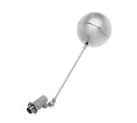 Petit flotteur pour citerne, Vanne flotteur en acier inoxydable à filetage mâle DN15, for réservoir d'eau, avec boule de 10cm et bras 20.8cm