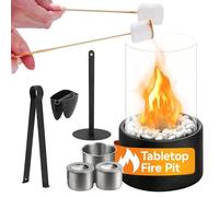 Petit foyer sans fumée pour tables, équipé d'un couvercle anti-brûlure et d'un design protégé contre les éclaboussures, pichet, granulés, convient pour le balcon, le jardin et le camping