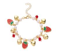 Petit fruit délicat bijoux à la main en forme de cœur accessoires doux texture alliage événement spécial élégant cœur breloque fête, フリーサイズ