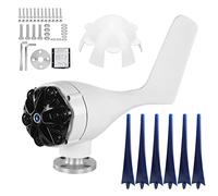 Petit générateur éolien Kit d'éoliennes à 6 pales d'alimentation 300 W Système d'énergie éolienne portable pour bateaux, cabines, maisons mobiles, lames en fibre de nylon de 21,7 (24V)
