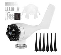 Petit générateur éolien Kit d'éoliennes à 6 pales d'alimentation 300 W Système d'énergie éolienne portable pour bateaux, cabines, maisons mobiles, lames en fibre de nylon de 21,7 (48V)