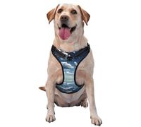 Petit gilet de traction imprimé ciel bleu et nuages blancs pour animaux de compagnie à porter lors de la promenade du chien ou de l'escalade des montagnes