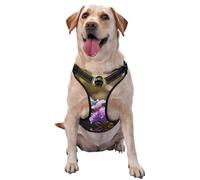 Petit gilet de traction imprimé fleurs et papillons violets pour animaux de compagnie à porter lors de la promenade du chien ou de l'escalade des montagnes