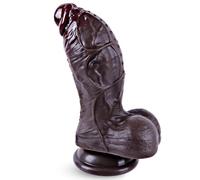 Petit gode réaliste de 14 cm avec ventouse, joli gode anal noir pour débutants, pénis large et court pour le point G, jouet sexuel pour adultes, adapté aux hommes, aux femmes et aux couples gays