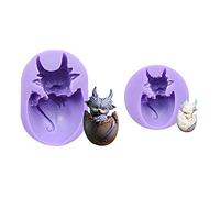 Petit grand moule en silicone en forme de dragon pour décoration de gâteau de Pâques, Halloween, Noël
