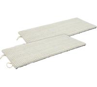 Petit griffoir pour chats avec 2 côtés - lot de 2 - env. 50 x 22 cm - sisal naturel avec peluche grise (2 pièces)