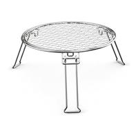 Petit gril au propane, grille de camping pliante portable en acier inoxydable, mini avec poêle amovible, compacte en plein air pour le camping, la randonnée, le pique-nique (13, 38 x 13, 38 x 6, 89 p
