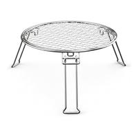 Petit gril au propane, grille de camping pliante portable - Mini en acier inoxydable avec poêle amovible, extérieur compact pour le camping (13, 38 x 13, 38 x 6, 89 pouces, argent)