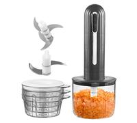 Petit Hachoir Électrique - Moulin à Aliments Rechargeable USB - Hachoir à Ail Multifonction Sans Fil pour Préparation de Fruits Légumes et Repas Bébé