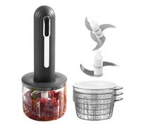 Petit Hachoir Électrique - Presse-purée à légumes sans fil rechargeable USB - Broyeur à aliments - Pour adultes, hommes, femmes, maison, cuisine, légumes, viande, salade, fruits, gingembre,