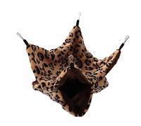 Petit hamac pour animaux de compagnie |Lit cage double couche pour planeur de sucre/chinchilla/cochon d'Inde |Velours corail doux et velours arctique |Crochet métallique facile à (points noirs)