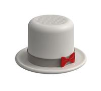 Petit Haut-Parleur Portable en Forme de Chapeau Haut-de-Forme - Lecteur de Musique Magnétique Personnel avec Support pour Téléphone, Idéal pour la