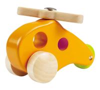 Petit hélicoptère en bois orange TU