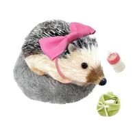 Petit Hérisson,Jouet de Jeu Hérisson 13 cm - Silicone, Figurine Animale avec Tapis de Sommeil pour Filles Garçons Décoration Maison Voyage Chambre Jeu de Soins