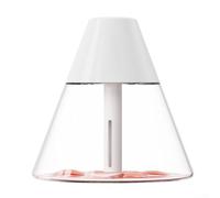 Petit humidificateur avec veilleuse apaisante, humidificateur silencieux pour bureau et chambre à coucher, contrôle à un bouton, hydratant d'air portable pour (blanc)