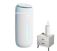 Petit Humidificateur d'Air pour Chambre à Coucher - 2 Modes USB Lumière de Bureau Silencieuse | Humidificateur De Voyage Silencieux LED 7 Couleurs - Pour Bureau Dortoir Appartement Maison Voiture Salo