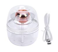 Petit humidificateur Portable 3L, double buse, USB transparent, veilleuse pour chambre à coucher, bureau, maison (Blanche)