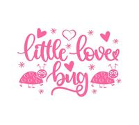 petit insecte d'amour sois mon cœur Saint Valentin amour vacances Stickers muraux 36x54.6cm Amovible sans laisser de colle Rose