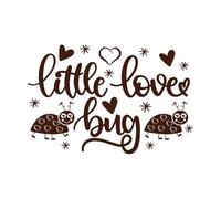 petit insecte d'amour sois mon cœur Saint Valentin amour vacances Stickers muraux 57.6x87.4cm Culture du tatouage Café