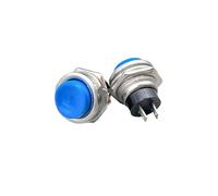 Petit interrupteur à bouton circulaire, 2 broches, réinitialisation automatique, Point de déverrouillage, balance électronique suspendue mobile, 16mm, DS-212(Blue,5pcs)