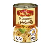 PETIT JEAN - Plat Cuisiné - 6 Quenelles de Volaille Sauce Forestière - Sans Conservateur · Sans Colorant · Œufs Français · Pour 2 Personnes - la boîte de 400g - Le Lot De 4