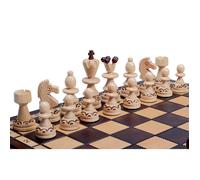 Petit jeu d'échecs - SUNRISE CHESS & GAMES - PEREŁKA - 29x29 cm - Pièces bois de hêtre - Étui pliant floqué 2 compartiments