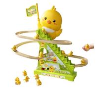 Petit Jouet d'escalade de Canard - Coureur électrique à 12 cartons de avec des lumières LED, Jeu de Coordination Amusant à la Main pour Les Tout-Petits, d'âge préscolaire et GA