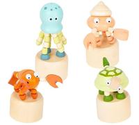 Petit Jouet en bois Set de 4 Poussoirs de la mer Small foot by Legler®
