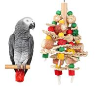Petit Jouet Perroquet Cages à Oiseaux Mâcher pour Perroquets Bois Naturel | Décoration des Cages Oiseaux pour Perruches Inséparables Pinsons Cockatiels Ara Petite et Moyenne Taille