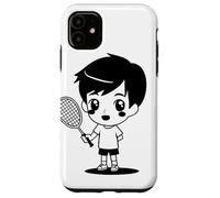 Petit Joueur de Badminton Garçon Badmintoniste pour garçons Coque pour iPhone 11