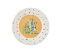 Petit Jour Assiette à Dessert Pierre Lapin, Blanc, Mélamine, 20 x 20 x 1 cm, 24m+