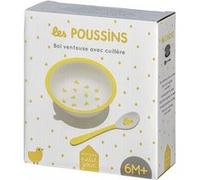 Petit jour Bol ventouse avec cuillere Les poussins Multicolore G