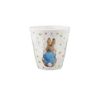 PETIT JOUR Gobelet à Facettes Pierre Lapin, 220 ml, Mélamine, Blanc