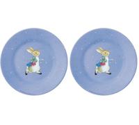 Petit Jour Paris ASSIETTE À DESSERT PIERRE LAPIN BLEUE Ø20 cm (Lot de 2)