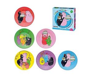 Petit Jour Paris - BA965F - Coffret 6 assiettes d'anniversaire portrait Barbapapa