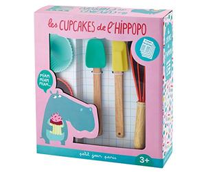 Petit Jour Paris - Coffret de Pâtisserie "Les Cupcake de L'hippopo" - Parfait pour Apprendre à Faire Les Cupcakes!