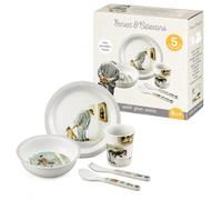 Petit Jour Paris - Coffret Repas Ernest & Célestine au Musée 5 Pièces - Vaisselle Bébé et Enfant avec Assiette, Bol, Gobelet et Set de Couverts - Sans BPA - dès 6 Mois - Cadeau Naissance