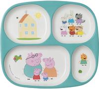Petit Jour Paris - Menü Tablett Peppa Pig - mélamin, Verhindert dass der Nachtisch mit dem Rest vermischt - PI935K 1 Stück (1er Pack)