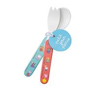 Petit Jour Paris - Set de 2 Couverts Peppa Pig en Mélamine - Fourchette et Cuillère - Adapté aux Petites Mains