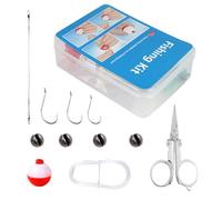 Petit kit de pêche, kit de pêche de survie,Lot de 24 kit de pêche en eau fraîche | Accessoires d'engrenage portables compacts avec armoire pour Lake River Sea Kayak Boat Shore Surf Creek Beach
