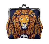 Petit kit de voyage avec imprimé lion cool, pochette compacte pour camping, aventures et voyages de pêche, noir, One Size, Art déco