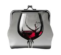 Petit kit de voyage pour impression de verre à vin, pochette compacte pour camping, aventures et voyages de pêche, noir, One Size, Art déco