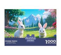 Petit Lapin Blanc Puzzle 1000 Pièces Educa Jouet en Bois Divertissement Créatif Décoration Intérieure Jeu Éduchatif Challenge Toy Adultes Et Enfants À Partir De 14 Ans 38x26cm/1000pcs