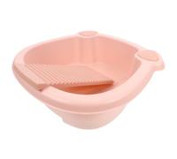 Petit Lavabo à Laver Multifonction avec Planche à Linge Rose