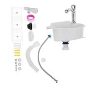 Petit Lavabo de Salle de Bain Mural Blanc en Plastique pour Coin